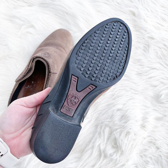 Ariat Brown Leather Sport Slip On Clog - Picture 7 of 8